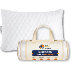 Not Swiss Cheese Shredded Memory Foam Pillow, Sleeping Pillow, Hypoallergenic Bed Pillow for Neck Pain, Hypoallergenic and Mite Resistant