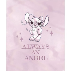 Komar Stitch Always an Angel - Size 50 x 70 cm - Disney Wall Art Print Poster Nursery Pink