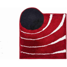Grund Colani Colani Exclusive Designer Bath Mat 100% Polyacrylic, Ultra Soft, Non-Slip, Oeko-Tex Certified, Toilet Mat etc. 60 x 60 cm, Red