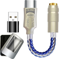USB C DAC 32bit 384KHz USB C auf 3,5 mm Decoder-Adapter mit CX31993 Chip USB C Kopfhörer-Adapter 3,5 mm DAC-Adapter