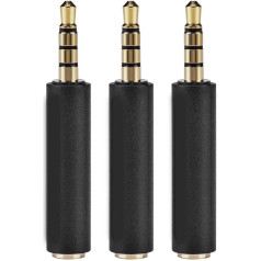 Headphone Jack to Female Audio Adapter, 3.5mm OMTP to CTIA Conversion Headphone Adapter for Smartphones and Tablets Compatible Headphones, OMTP to CTIA Converter (3PCS)