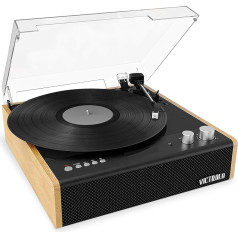 Victrola Eastwood Dual Bluetooth Turntable - Vinyl Turntable with 3 Built-in Speakers and Built-in Speakers - Black (Note: All Keys for UK Keyboards)