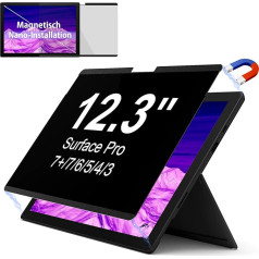 IPROKKO Magnetic Privacy Filter for Microsoft Surface Pro 7 Plus/7/6/5/4/3-12.3 Inches, Removable Anti Spy Blue Light Privacy Screen Privacy Screen Privacy Screen Privacy Screen Filter Privacy Film