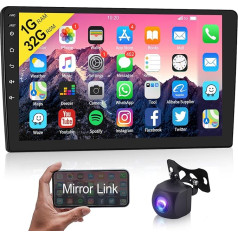 Hodozzy Car Radio Android Sat Nav 9 Inch 32 GB Touchscreen Car Stereo 2 DIN with GPS Navigation, WiFi, Bluetooth Car Radio Screen, Mirror Link, HiFi FM RDS Radio Double DIN Reversing Camera, USB/SWC
