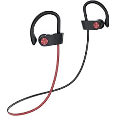 TONEMAC Bluetooth Headphones in Ear, U8 Bluetooth Headphones Sport, Headphones Wireless Bluetooth 5.3, IPX7 Waterproof, 15 Hours Playtime, Bluetooth Headphones for Jogging / Running, Red