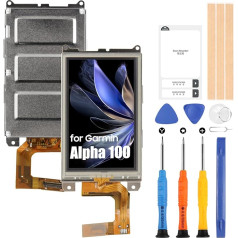 LCD Display for Garmin Alpha 100 Display Touchscreen for Garmin Alpha 100 Digitazer Glass Panel Assembly with Repair Kit (3.0 Inches, Not with Frame)