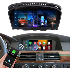 Wireless Carplay/Android Car 8.9 Inch Multimedia Radio Linux Touchscreen for BMW 3/5 Series E60/E63/E64/E90/E91/E92/E93 2010-2012 CIC System AirPlay/Autolink/USB HD Resolution 1920 x 720