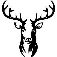 Large Deer Metal Wall Decor 41x45cm Rustic Cabin Decor Hunting Decor for Living Room Bedroom Cottage