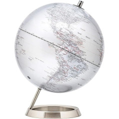 Exerz Metallic Globe (Diameter: 30 cm) - Educational / Geographic / Decoration - With a metal base - in English
