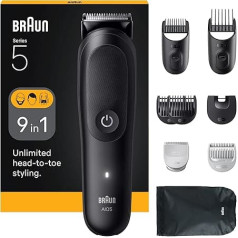 Braun All-in-One Series 5 9 in 1 Grooming Kit Ultra Sharp Blade Body Trimmer AIO5540 Black