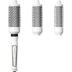 K&K Thermal Brush Set, 3-in-1 Ceramic Hot Brush, Quick Heating Curling Iron for Short, Medium and Long Hair, 5 Temperature Settings, Dual Tension