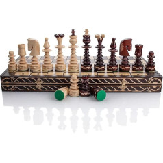 Master of Chess Wooden Chess Game with Pieces Gentleman 60cm Handmade Large Folding Chess Game for Adults Kids