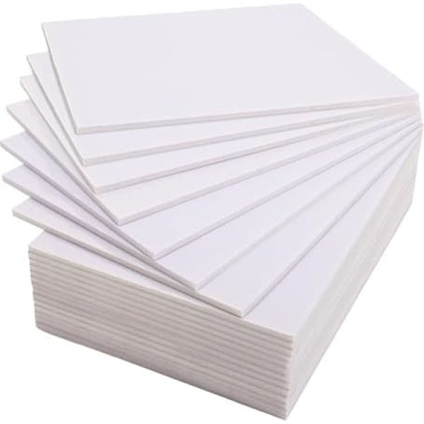 Worown Pack of 20 A4 Foam Boards, (21.7 x 30 cm) Foam Board (Foam Board), Lightweight Foam Board, 5 mm, White for Presentations, Shops, Office & Art Projects