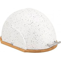 Maestro MR-1678-G Bread Bin, Sliding Lid, Bread and Pastry Storage Container, Modern Design, Bread Box, White