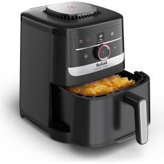 Tefal Easy Fry Smart & Silence Hot Air Fryer, Extremely Quiet, Smart Assist System, from 40°C to 220°C, 5 Litres, Non-Stick Coating, for up to 55 Foods, Black/Stainless Steel, EY5728E0