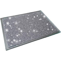 Glass Board Chopping Board Glass Decorative Tray with Crushed Diamonds Rhinestones