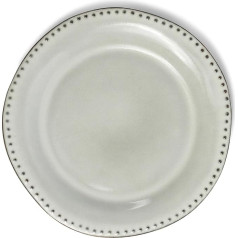 Verde Salad Plate Set in Pearl White, 6-Piece Porcelain Crockery Set with Asymmetrical Design, Diameter 20.5 cm, Stoneware Crockery Set, Oven, Microwave and Dishwasher Safe, Crockery Set for 6