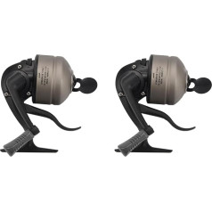 2 x Black Spincasting Reel Bait Wheel Fishing Round Fish Reel Fishing Reel Scamper Reel Fish Inner Line