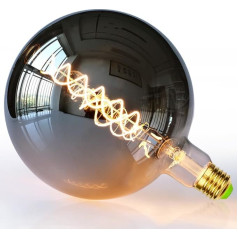 TIANFAN Large Globe Vintage LED Bulb Diameter 200 mm G200 Giant Edison Bulb 6 W Dimmable LED Special Decorative Light Bulb 220-240 V E27 (Smoke)