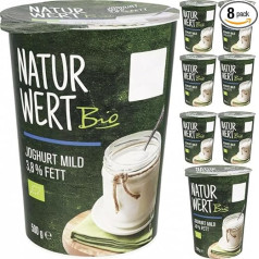 NaturWert Yoghurt Light Mild 3.8% Fat 500 g x 8 Pieces [Freshness Guarantee]