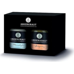 Ankerkraut Housewarming Gift Box of 2, Gift for Housewarming of Bread Spice and Sea Salt Fine, in Cork Glass