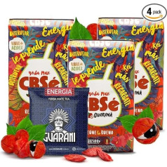 CBSé Energía Guaraná Yerba Mate Set - 3 x 500 g + Guarani Energia 50 g - Mate Tea with Natural Guarana Extract for Double Energy & Long-Lasting Focus