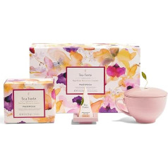 Tea Forte Gift Set Coffee Mug, Tea Tray and 10 Handmade Pyramid Tea Infusers (Mariposa)