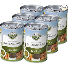 Bellfor Naturfarm Menu - Wet Dog Food with Insect Protein - Grain-Free - 6 x 800 g - For Nutritionally Sensitive Dogs, Rich in Vitamins & Minerals