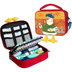 Portable Marker Pen Set - Marker Pens Set, 48 Pieces Painting Pens Set, Arts and Crafts, Painting Pen Set with Duck Storage Bag, Durable Kids Painting Marker for Drawing Markers, 48 colours, Unisex