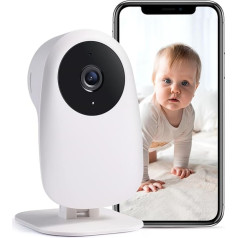 Nooie Baby Monitor with Camera and 2-Way Audio 2.4G WiFi Camera 1080P Compatible with Alexa Surveillance Cameras Motion Detection with Night Vision and Cloud Service