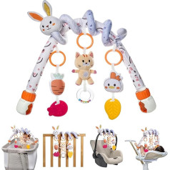 Pram Play Arch Toy Activity Spiral Toy 0-12 Months for Baby Bed and Baby Seat