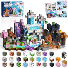 ToyUnited Magnetic Building Blocks Building Fantasy World 150 Pieces for Boys and Girls from 3 Years Construction Toy for Children from 6 Years Boys Easter Gifts Children