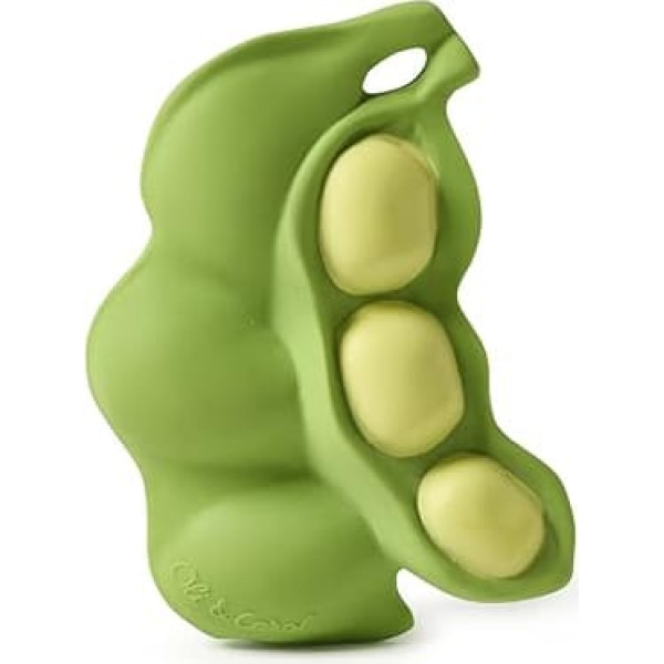 Oli & Carol Natural Rubber Baby Teether - Baby Gift 0 3 6 Months 1 Year - Keiko the Edamame