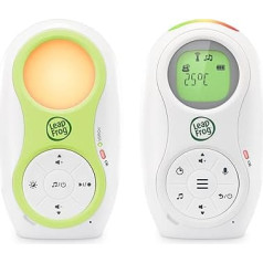 LeapFrog LF80 Baby Monitor Audio Monitoring, Digital Baby Monitor with Two Batteries, Long Range Baby Monitor without Camera, Temperature Sensor, Memory Function, Noise Indicator, Night Light, Voice