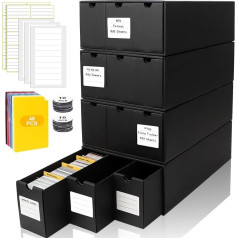 Card Box for 12000+ Trading Card, Trading Card Box with 48 Card Dividers, Labels Tape and Drawers, Trading Card Storage Box, Trading Card Box for TCG, MTG, PTCG (12000+ Cards)