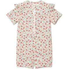 Little Dutch CL25038213 Swimming Costume with Ruffles Short-Sleeved Sunny Flowers (Size 62/68), Sunny Flowers, 62-68