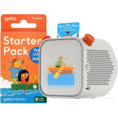 YOTO Player + Starter Pack for Little Kids, Story Box, Storyteller with Night Light, Clock, 5 English Audio Books for Kids, Music Stories, Listening Performance, First Stories