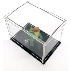 MEEC Clear Acrylic Display Case-Assemble Countertop Box with Black Base, Action Figures Toy Collectibles (22 x 13 x 12 inch/55 x 33 x 30 cm)
