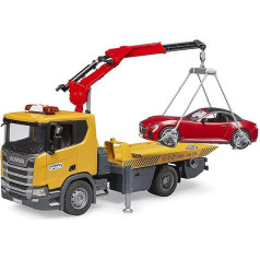 bruder 03552 Scania Super 560R Tow Truck with Light & Sound Module, Roadster - 1:16 Vehicles, Tow Truck, Breakdown Assistance, Towbar, Transporter, Convertible, Toy from 4 Years