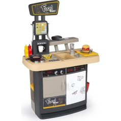 Smoby - Food Corner - 2-in-1 Play Kitchen and Children's Restaurant, Compact and All-Round Playable, with 29 Accessories, for Children from 3 Years