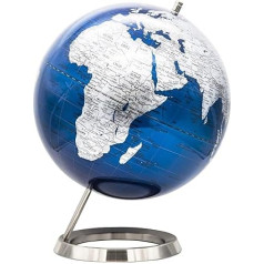 Exerz Metallic Globe (Diameter: 30 cm) - Educational / Geographic / Decoration - With a metal base - in English