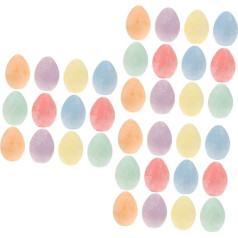 3 Sets Egg Chalk Painting Table for Diamond Paiting Toy Money Cabinet White Chalk Garden Games for Washable Drawing Chalks Colourful Pens Calcium Sulphate 12 Pieces x 3