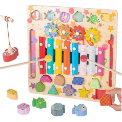 Zahlenerkennungsspielzeug, Lernspielzeug für Kleinkinder, Musikspielzeug aus Xylophonholz, Vorschulspielzeug, kreatives frühes Lernspiel für Kinder