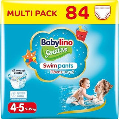 Sensitive Swim Pants - Sea & Pool Nappies - Size 4-5 (9-15kg) - Pack of 84
