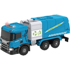 Large Rubbish Car Toy Children - Scania 1:50 Garbage Truck Toy with Sound and Light, 50 cm Rubbish Removal Car Recycling Vehicle for Boys 3 4 5 6 Years