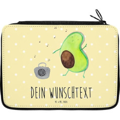 Mr. & Mrs. Panda Personalisierte Federmappe Avocado Tanzen - Personalisierte Geschenke, Vegan, Motiv, Party, PersonalisierteS Stifte Etui, Federmappe
