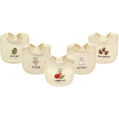 Touched by Nature Unisex Organic Cotton Baby Bib - Veggies.