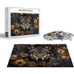 Puzzle Wolf Puzzle 6000 Teile Blume Holzpuzzle Erwachsene, Premium Quality Klassische Wooden Lernspiel, DIY Klassische Spaß Jigsaw Erwachsene, Challenging Game Jigsaws für Wohnkultur Geschenk x-1603