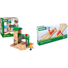 BRIO Bahn 33674 Signal Station & Train 33344 Mech Switch Pair (L1/M1)