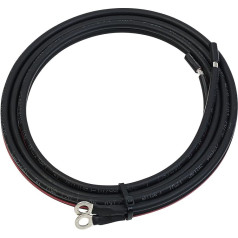 revolt Battery Cable: Connection Cable Battery to Charge Controller, M6 Cable Lugs, 150 cm, 6 mm² (Battery Cable for Inverter, Car Power Cable, Battery Charger)